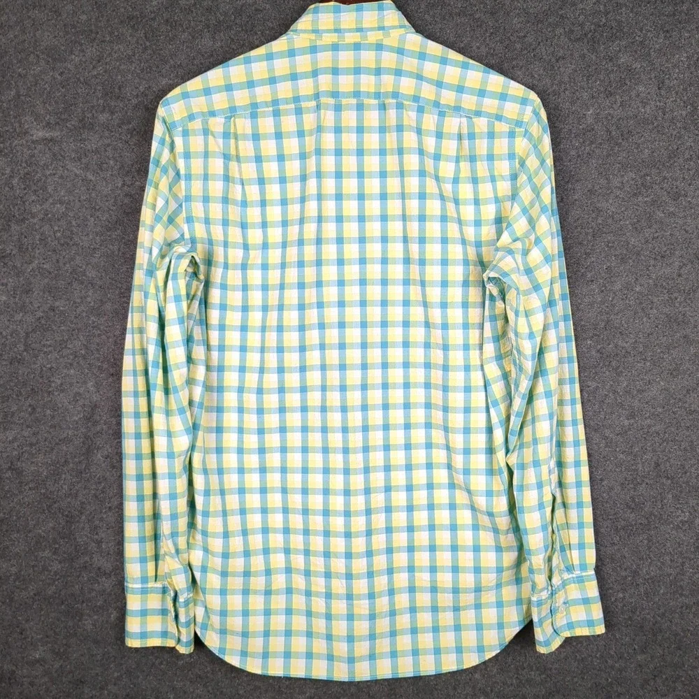 J. Crew Slim Fit Flex Washed Gingham Button Down Shirt Men's Size‎ S